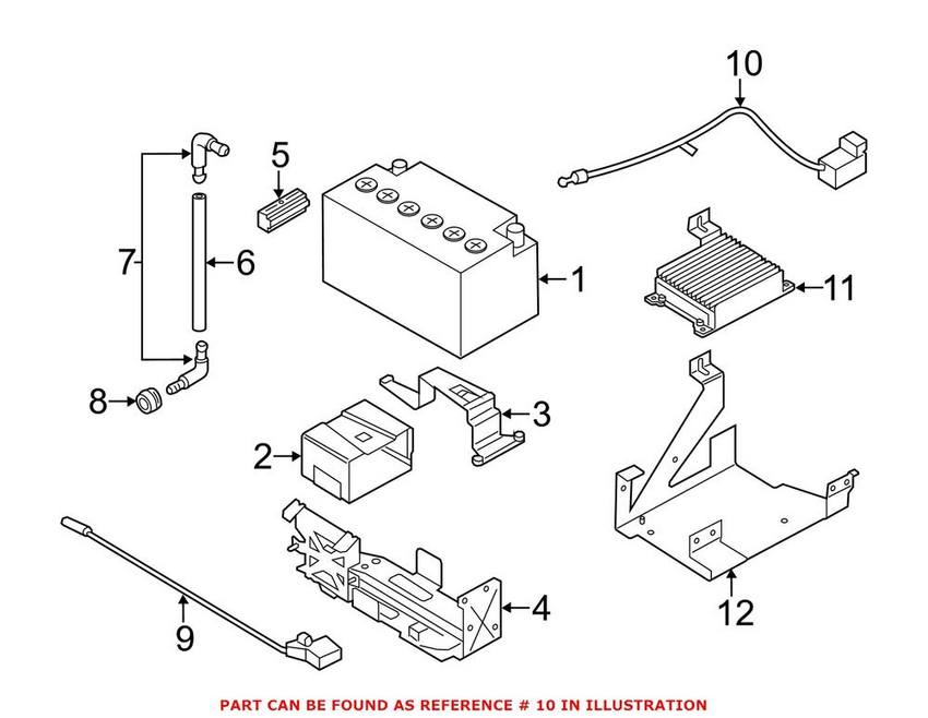 BMW Battery Cable - Battery Terminal to Under Floor Cable (Positive) 61129217036